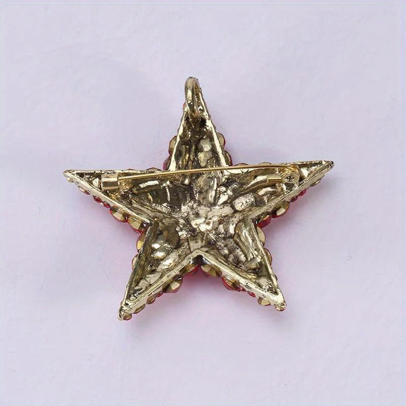 Fashion Star Luxury Crystasl Brooch Pin Badges Rhinestone Elegant Women Men Trendy Corsage Jewelry Bcukle Coat Pins