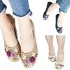 Cloth Shoes Women'S Single Shoes Ribbon Linen Breathable Embroidery Women'S Single Shoes Flat Heels Womens Flat Shoes Size 11