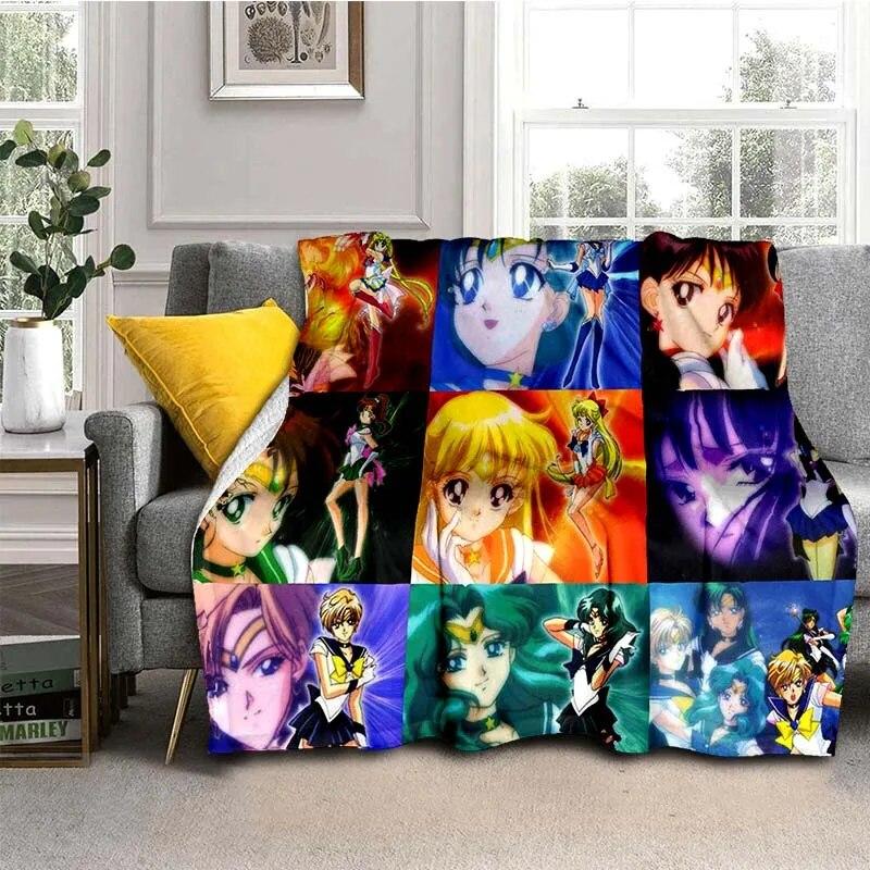 Moon Girl blanket for beds,Flannel thin blanket for summer, Anti-Pilling cooling blanket,Portable picnic blanket