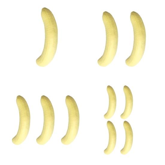 1/2/3/4 Peças Banana de Alívio de Estresse para Apertar Portátil de Viagem Banana Descascada Brinquedo Sensorial Bola Macia Anti-Ansiedade Brinquedo de Apertar Fruta Fidget