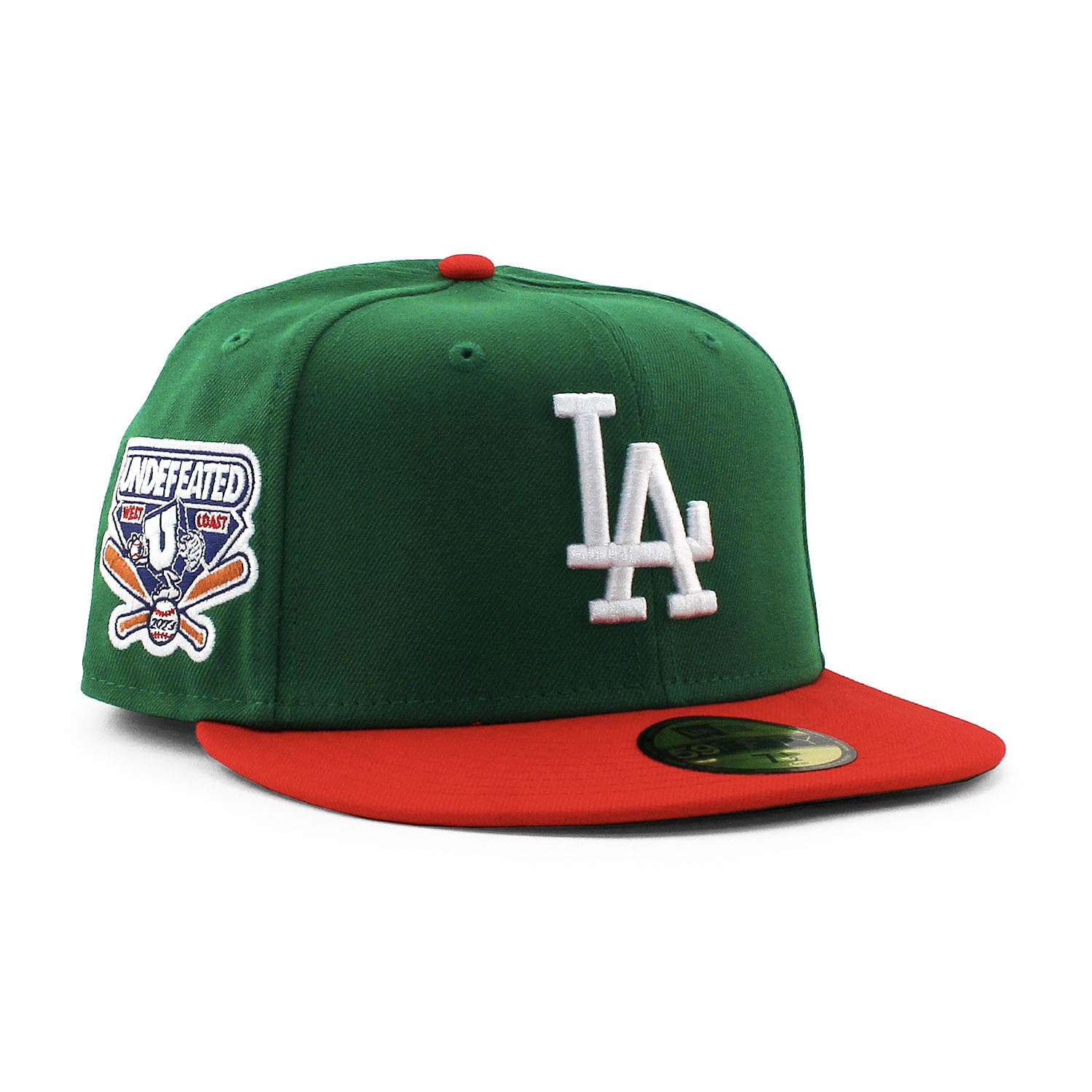 

[New Era] Коллаборация UNDEFEATED Los Angeles Dodgers 59FIFTY MLB COLLABO ОБЛЕГАЮЩАЯ КЕПКА ЗЕЛЕНАЯ LOS ANGELES DODGERS UNDFTD Undefeated LA Шляпа 5950 Размер 7-12