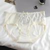 Slip da Donna in Cotone a Rete con Fiocco di Pizzo - Sexy, Traspiranti e Comodi