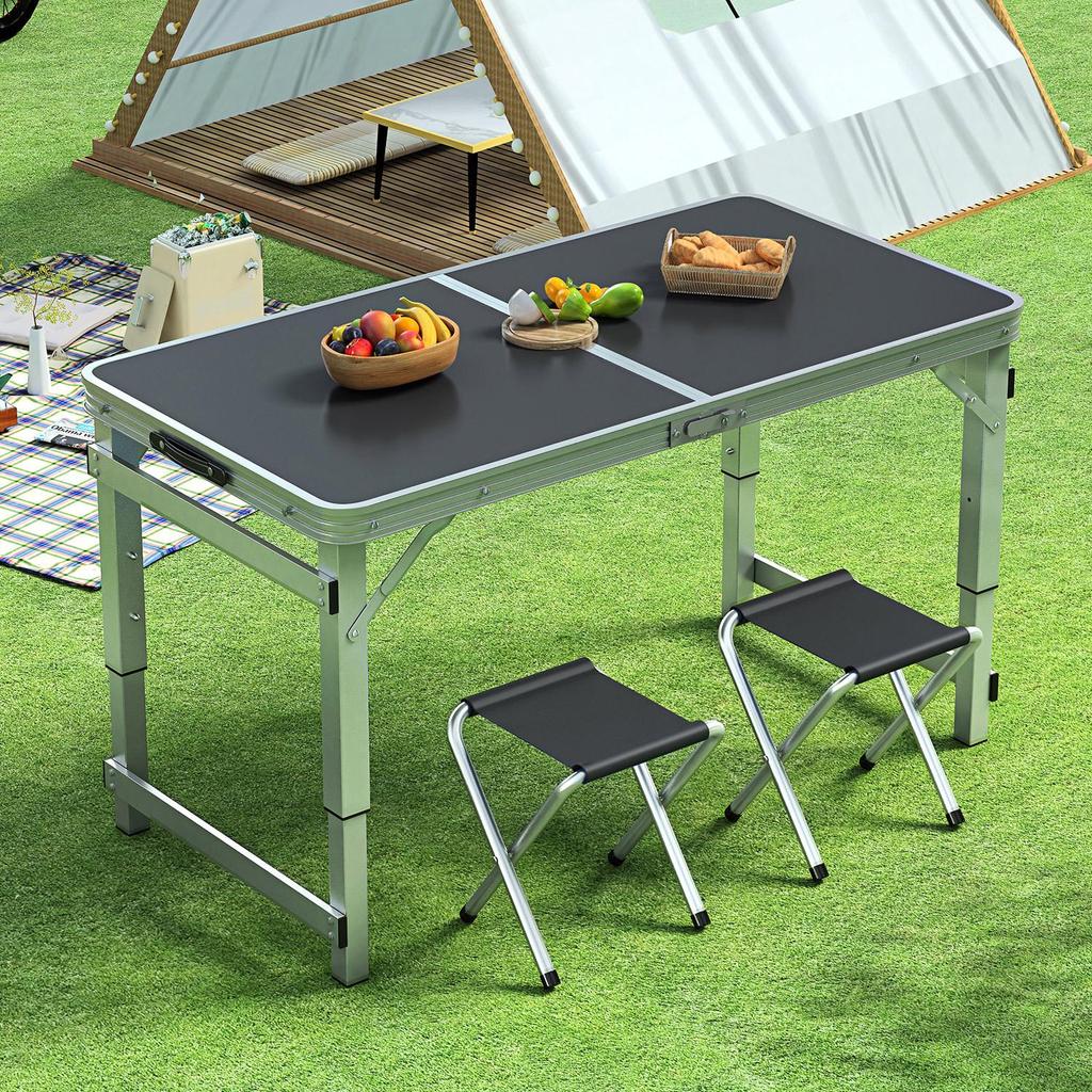 Portable Aluminum Folding Table - Multifunctional Dining, Study, or Outdoor Use