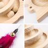 Chats Wood Toy Wood Tree Games for Cat Cat Accessories Double-layer Rotating Track Ball Cat Intellectual Track Tower Funny Plate