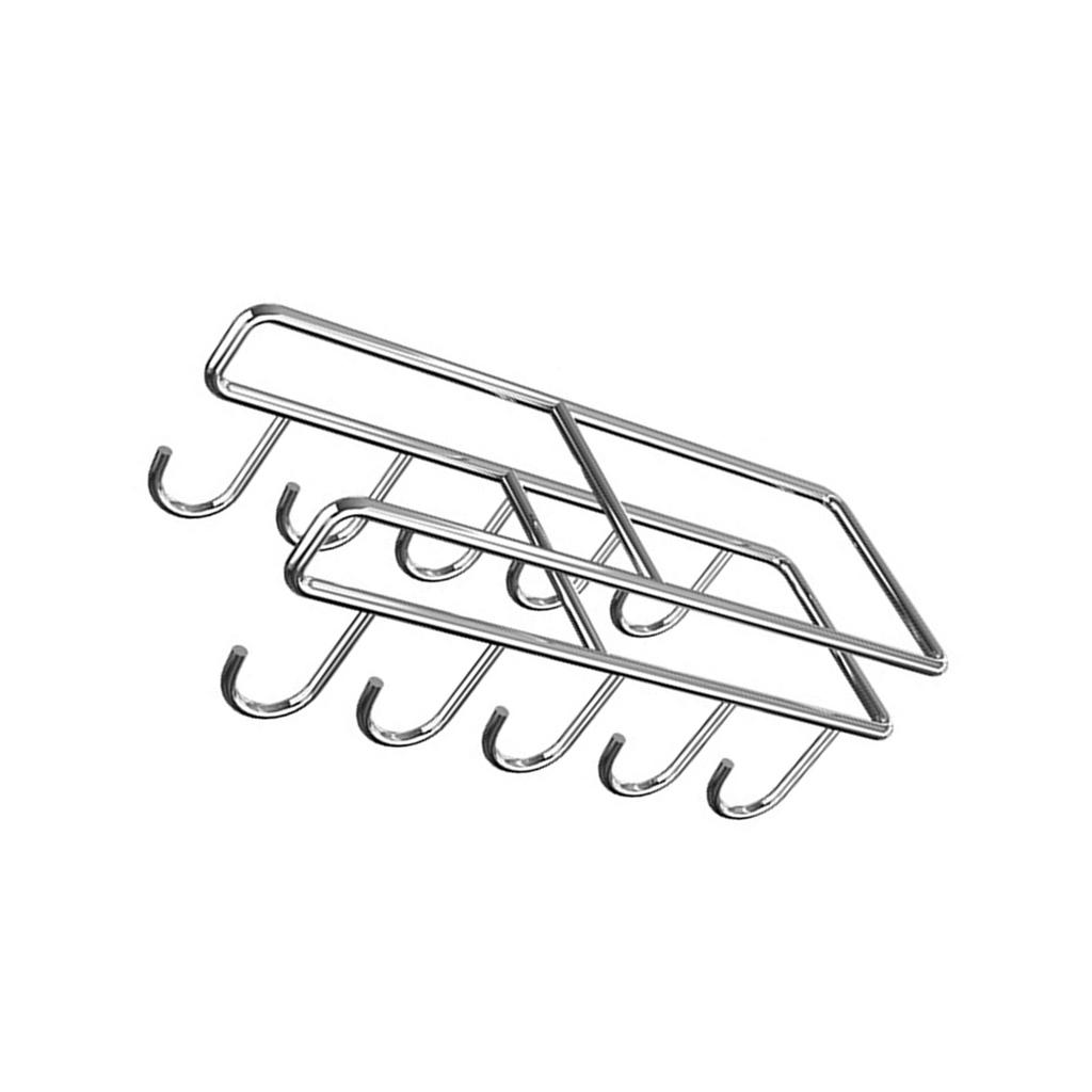 Stainless Steel Under Cabinet Hanging Organiser For Kitchen Pot Lid Rustproof Cutting Board Holder with Hook