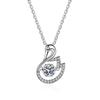 Lively Little Swan Copper Necklace for Women - Trendy Titanium Steel Clavicle Chain, Colorfast and Versatile Design