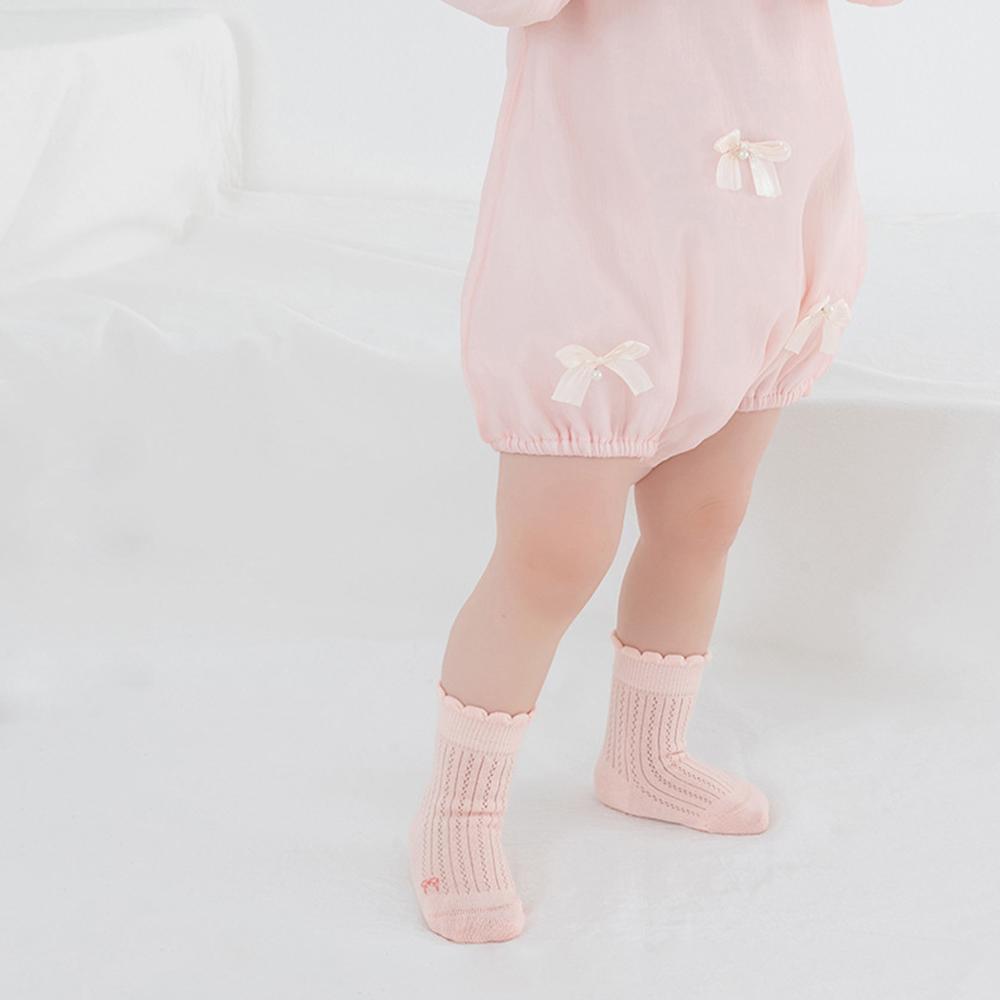5 Pairs Baby Mesh Socks Summer Thin Combed Cotton Mid Calf Socks Toddler Socks Unisex Kids Socks for 0-8 Years Old