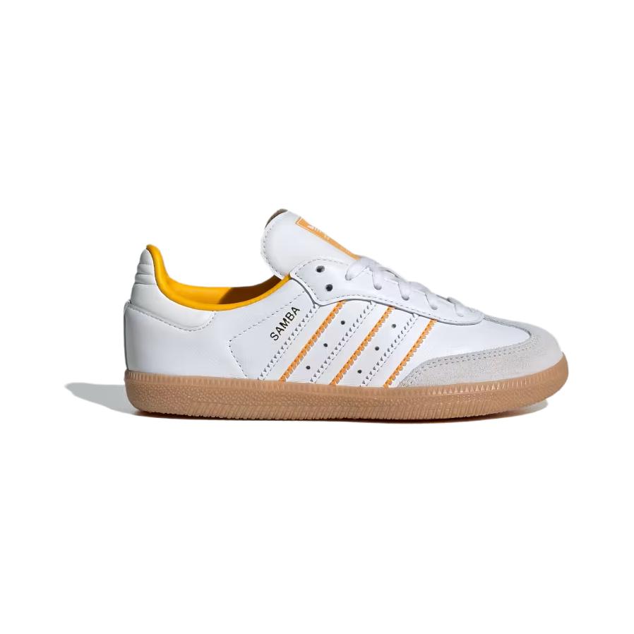 Adidas Samba OG C White Crew Yellow Kids Sneakers Crystal-White Cloud-White IH5648
