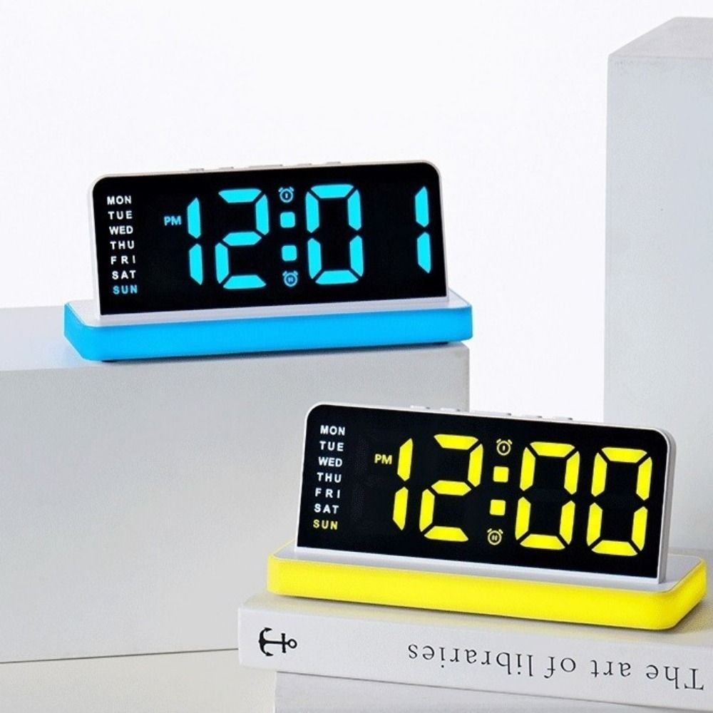 Large Screen Digital Alarm Clock Large Display Table Clock LED Electronic Clock  Home Use