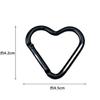 5pcs Heart Shape Carabiner 4.5*4.2cm Snap Clasp Clip New Heart Push Trigger  Purses Handbags