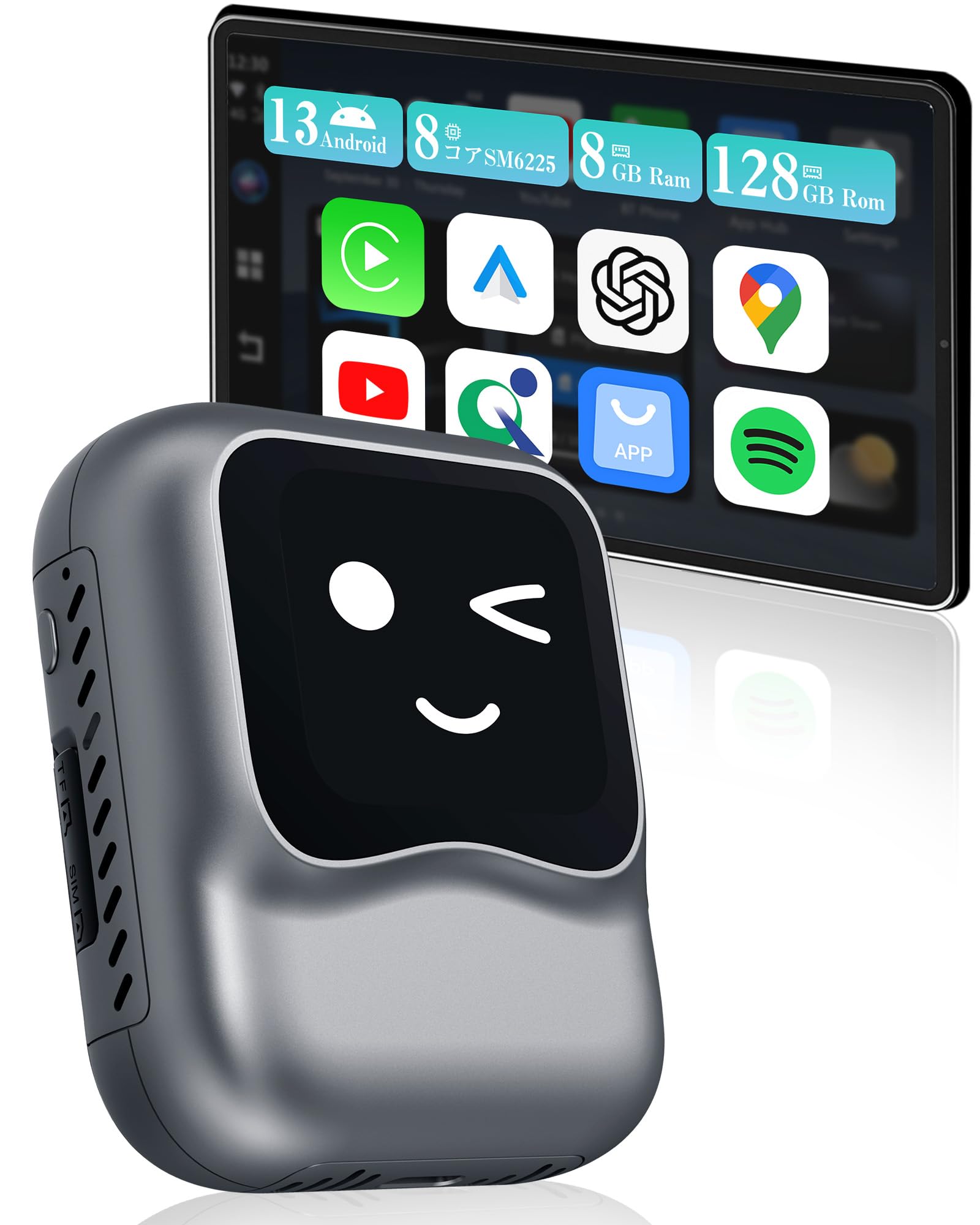 

Ottocast OttoAibox Nano 2025 Latest Model Android 13 CarPlay ai Box Watch YouTube Netflix and other videos in your car CarPlay Wireless Android Auto сірий колір
