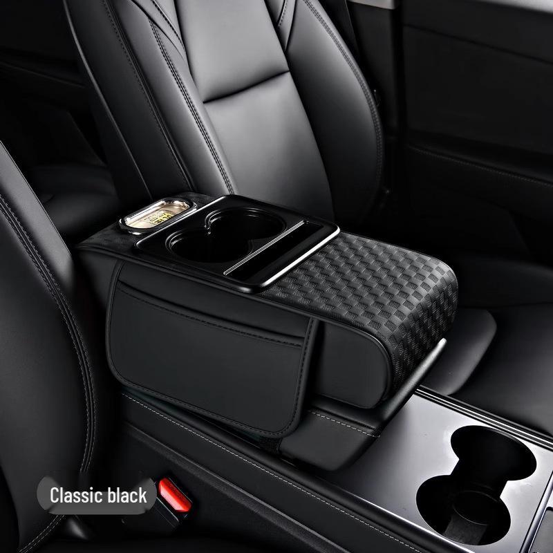 Multifunctional Car Armrest Box with Tissue Holder and Storage Cup