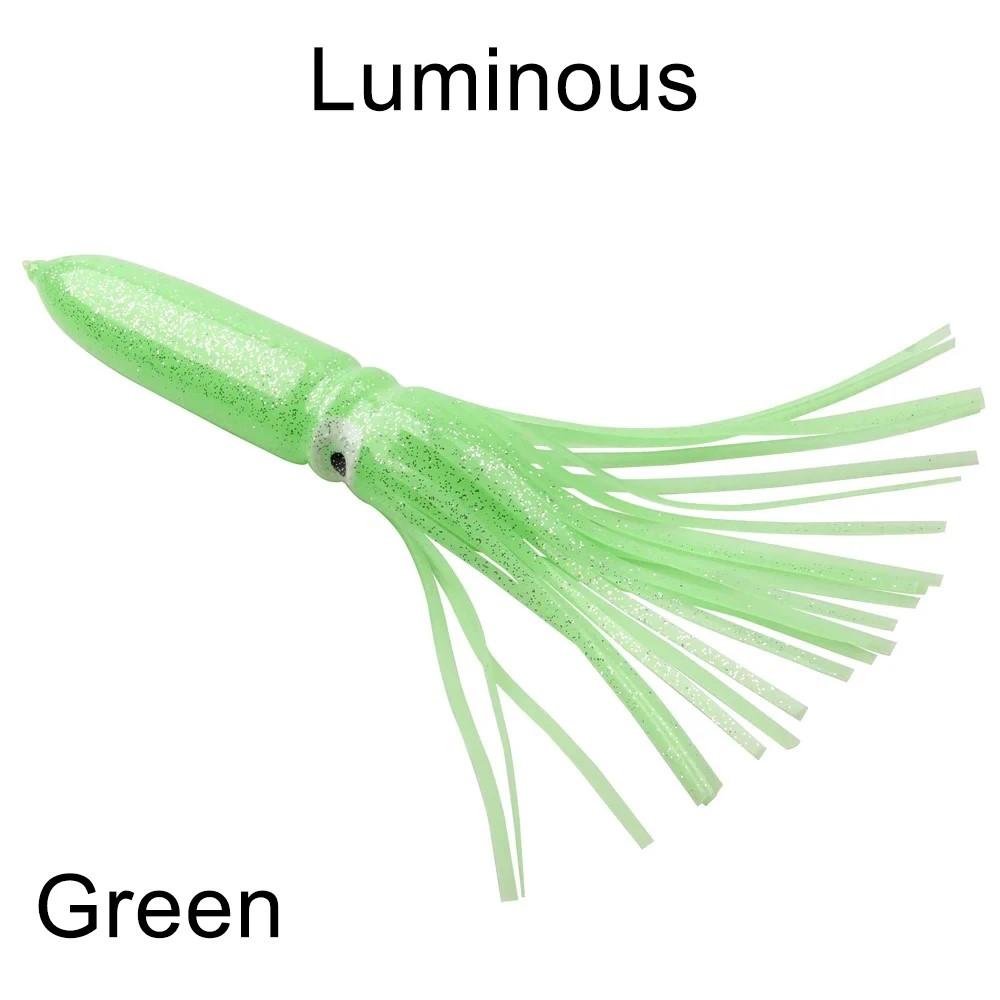 

3 шт. Юбки осьминога кальмара Рыболовные приманки 30 см/11,81 дюйма 56 г Светящаяся юбка осьминога Троллинговая пластиковая приманка Снасти для морской рыбалки