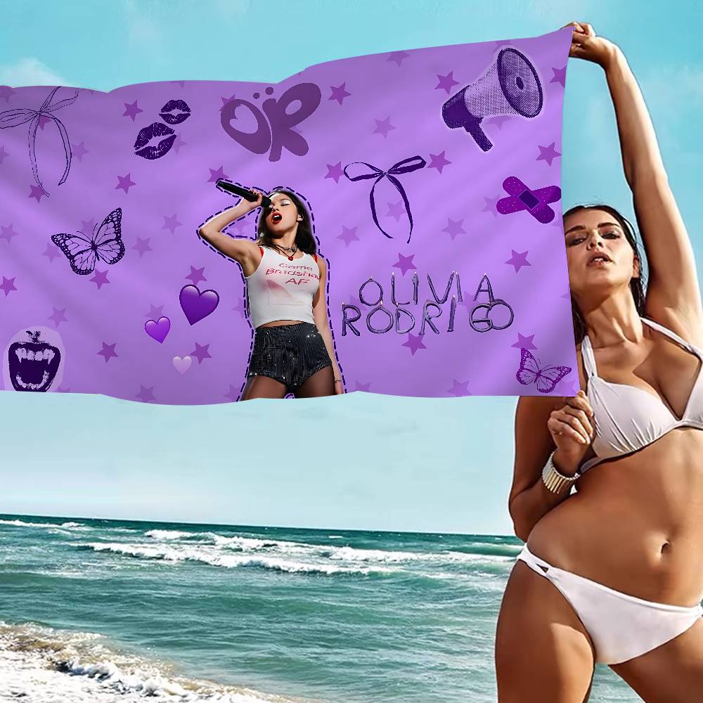 Singer O-Olivia R-Rodrigo Beach Towel Colorful Bath Towels Girl Microfiber Quick Dry Sand Free Beach Yoga Spa Gym Pool