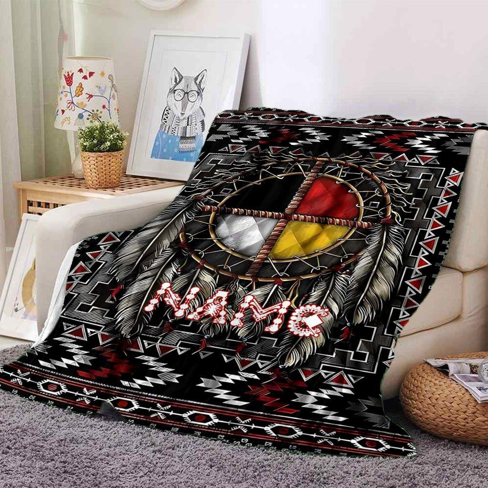 Native American Dreamcatcher Lightweight Customizable Blanket Personalized Name Warmthful Decor Perfect For Sofa Couch Office Bed Picnics All Season