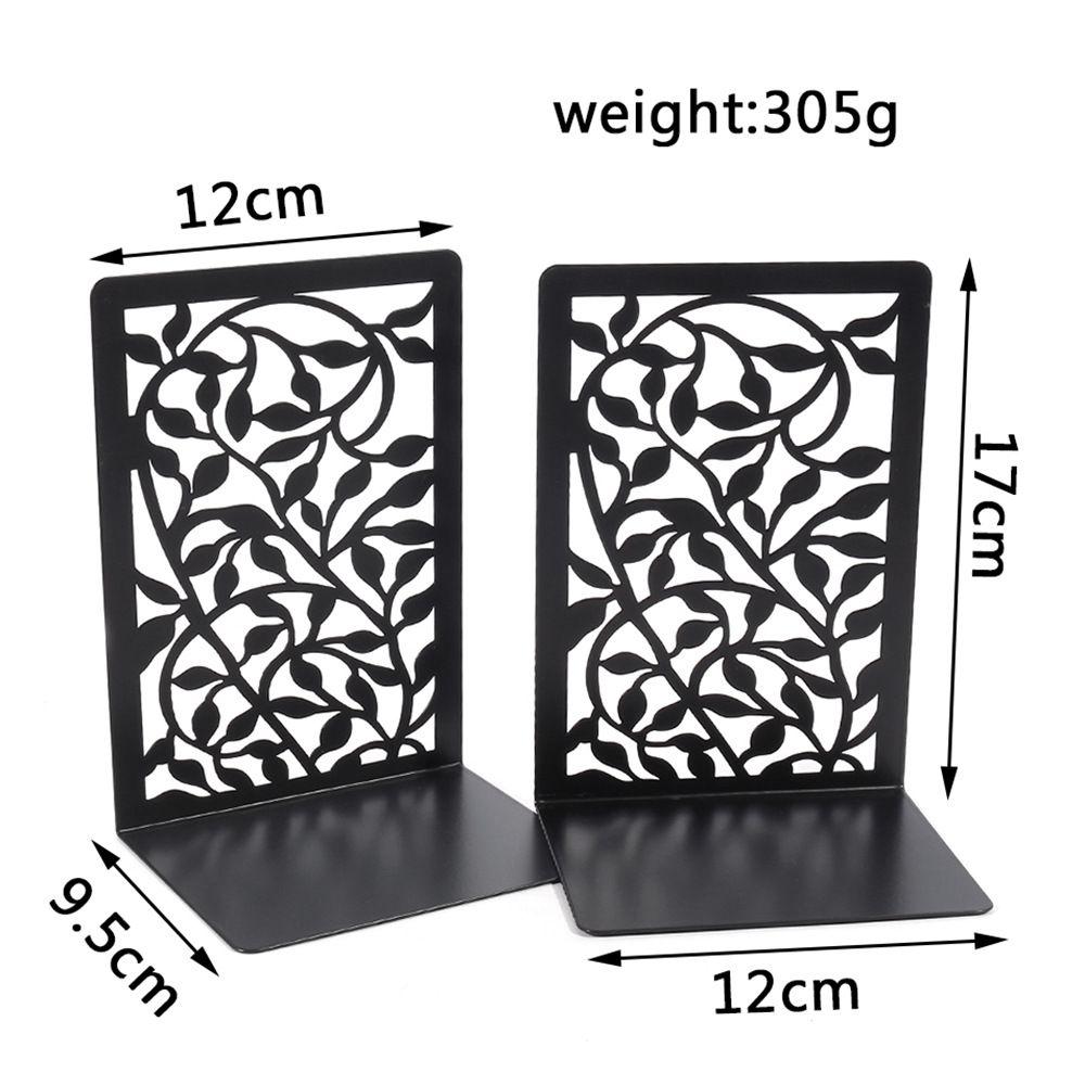 Non-Skid Hollow Out Storage Bookrack Book Stand Book Support Book Ends Desk Organizer Holder