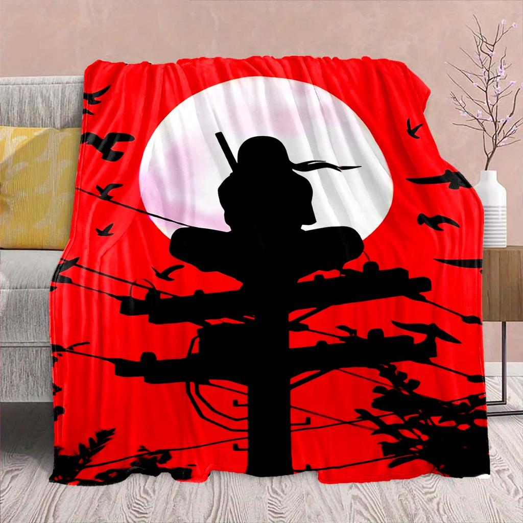 Naruto Anime Flannel Blanket - Soft Warm Perfect for Sofa, Bedding Camping Travel Office Home Decor