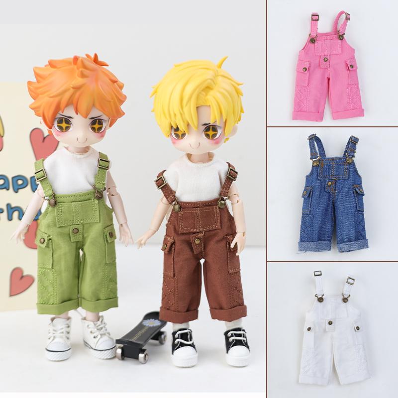 OB11 Baby Clothes suspenders Pants Set Coat Cotton Clother GSC P9 1/12 bjd Doll Cute Clothes Molly Doll Clothes Headwear