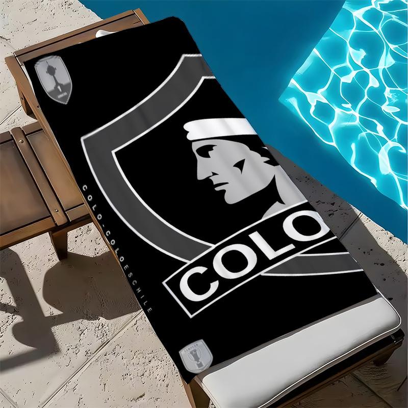 Chile Colo-Colo Football Team Logo Towel & Blanket - Quick-Dry Lightweight Dual-Use BathDurable with Iconic Emblem Design for