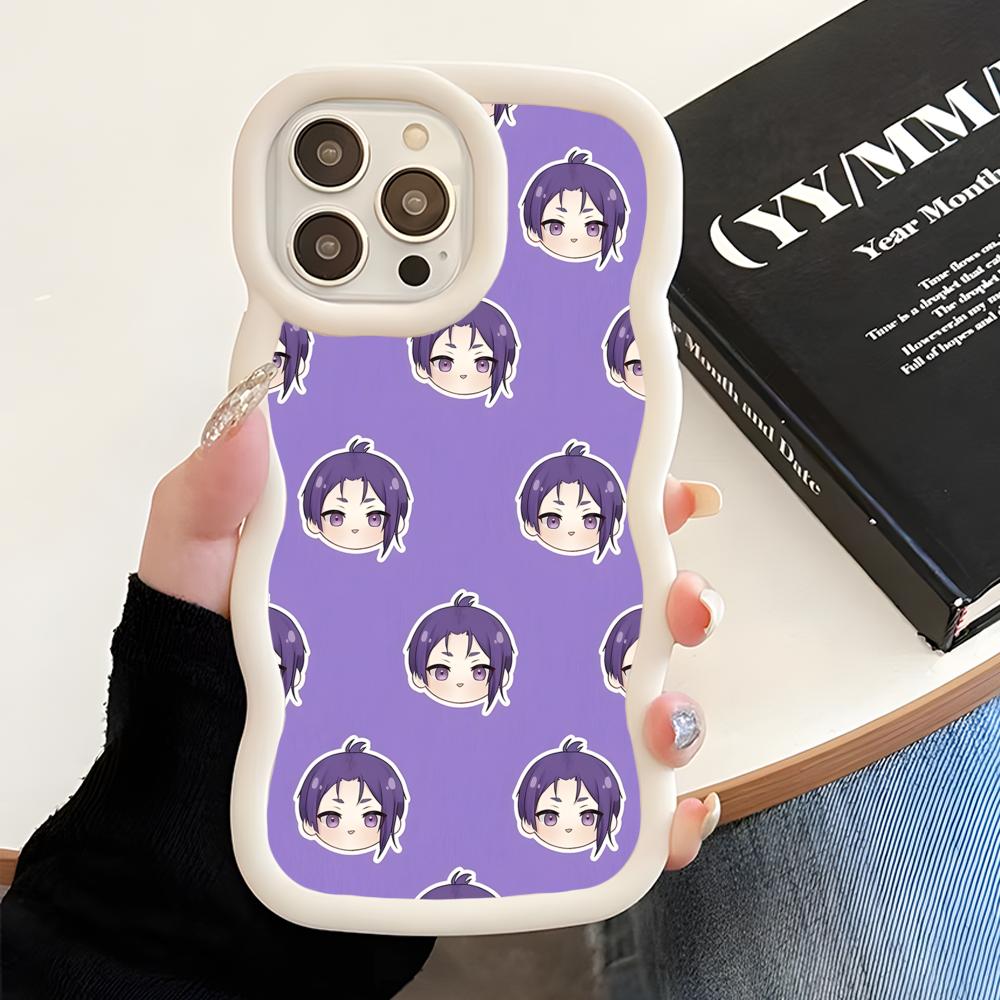 Blue Lock Reo Mikage Wavy Edge TPU Mobile Phone Case for iPhone 17 16 15 14 13 12 11 Air Pro Max Plus Colorful Cover