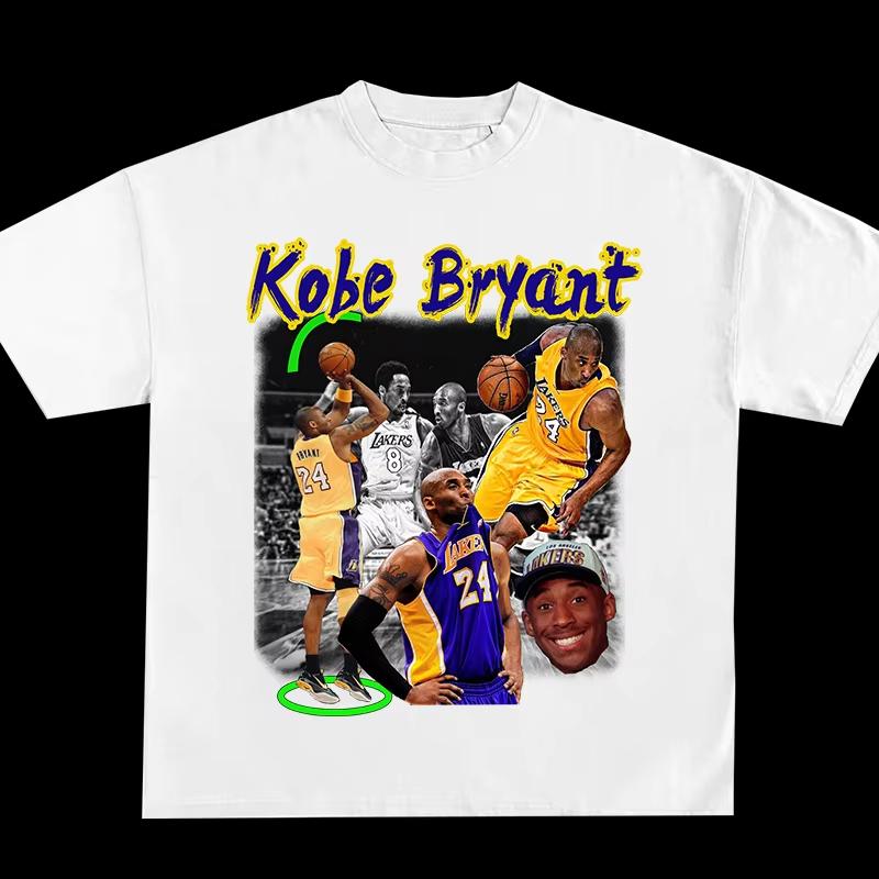 Kobe Bryant Hvězda Basketbalu Tričko Muži Ženy Krátký Rukáv Bavlněná Trička Vysoká Kvalita Y2k Tričko Unisex Letní Topy Streetwear