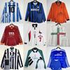 Vintage Long Sleeve Soccer Jersey Mens Football Shirt Argentina Italy France Spain Roma Zidane Retro Style