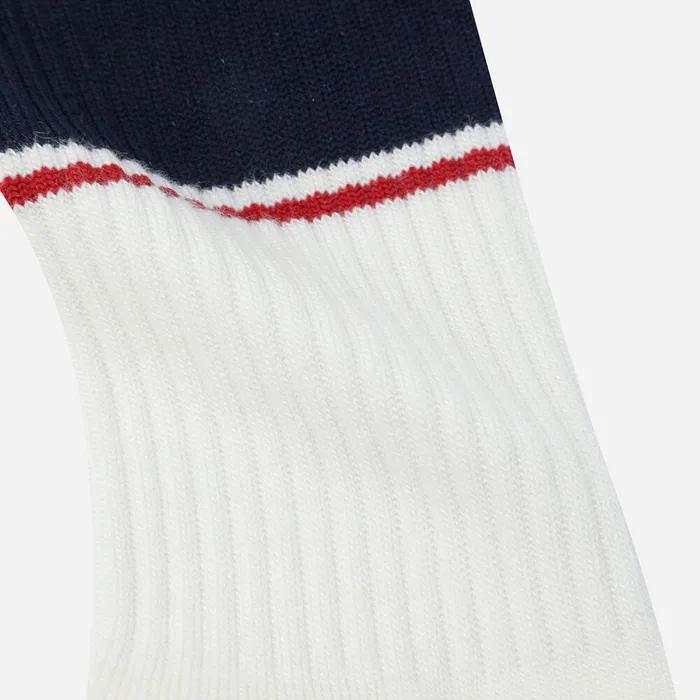 Striped Wool Socks (IVORY DARK)
