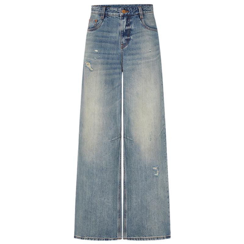 

MO&Co. Джинсы прямого кроя средней посадки с винтажной стиркой S