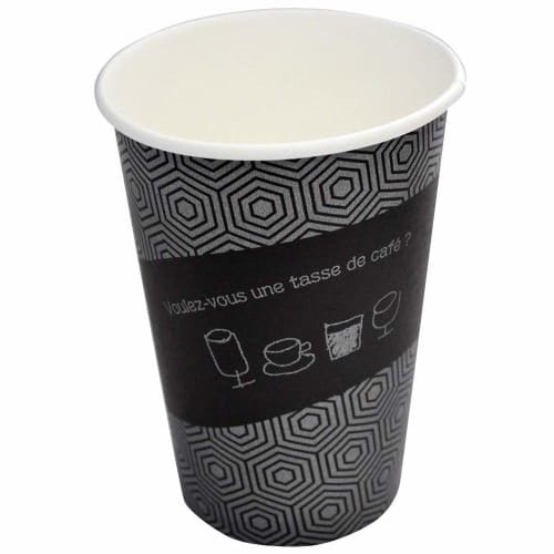 Sunnap Disposable Paper Cups, Large Size, 400ml, 100-Count (2 Packs of 50), Assorted Patterns, AC4050TEC