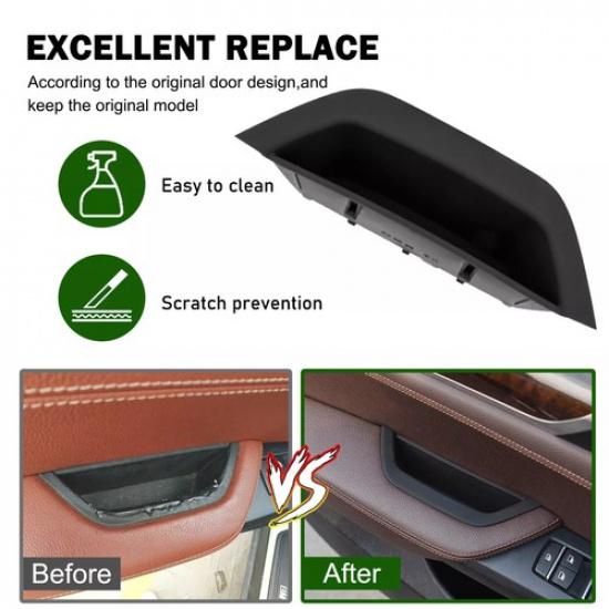 4Pc Black Interior Inner Door Handle Cover Pull Trim For F25 F26 BMW X3 X4 10-18
