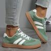 Flat bottom German training shoes women's spring and autumn large size sports board shoes fashion casual white shoes women