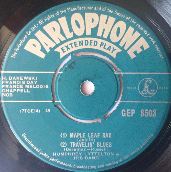 

7inch Record HUMPHREY LYTTELTON HIS BAND Maple Leaf Rag GEP8503 Parlophone 1954 UK Jazz Used