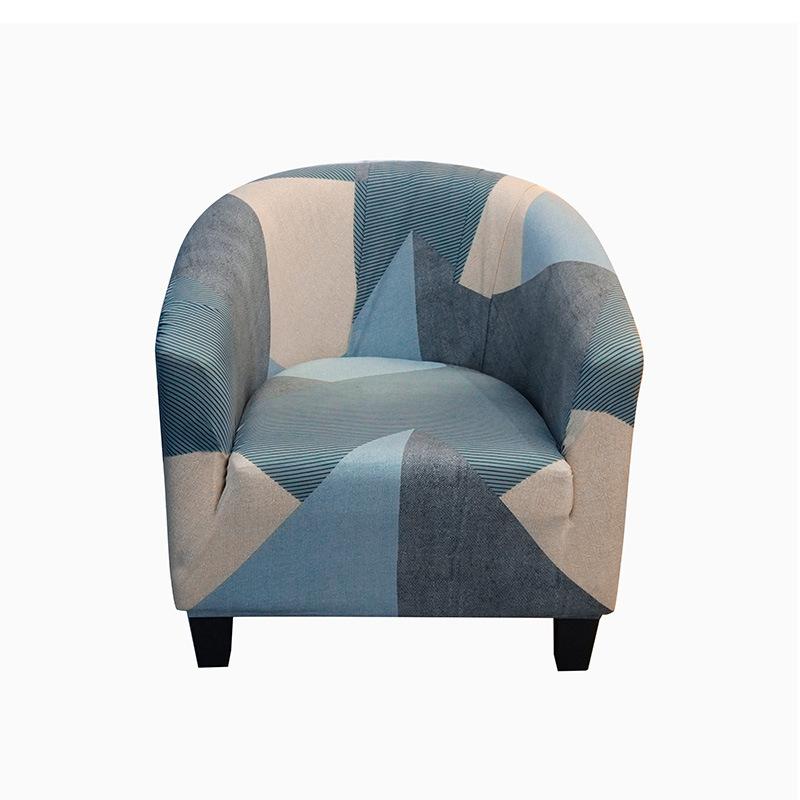 Milk Silk Printed Curved Small Sofa Cover with Irregular Shape, Suitable for Small Cafe Seating Chairs, Suitable for All Seasons