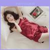 Simulated Silk Sleepwear Set For Women With Breathable Design Perfect For Summer Home Relaxation