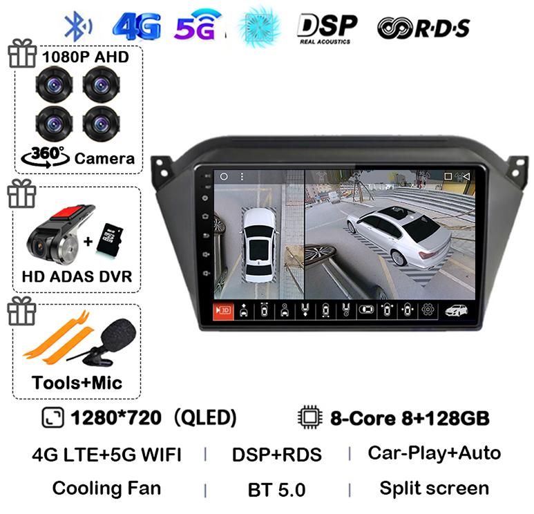 Android 14 Wireless Carplay Auto WIFI+4G For JAC S2 t40 2015 2016 2017 2018 Car Radio Video Player GPS Multimedia Stereo Audio