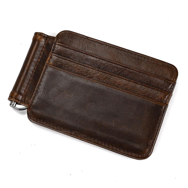 

Clip Purse Small Men s Leather Money Clip Wallet With Coin Pocket Card Slot Cash Holder Male Bag Magnet Hasp Purse For Man Women