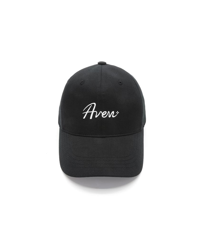 AVEN Cursive Embroidered Ball Cap Black