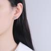 925 Sterling Silver Earrings For Women Round Zircon Earrings Sparkling Party Wedding Jewelry Gift Accessories