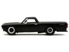 JADA TOYS 1/32 Scale Fast & Furious Chevrolet El Camino 1967 Matte Black F&F10 Chevy El Camino Diecast Model Car [Parallel Import]