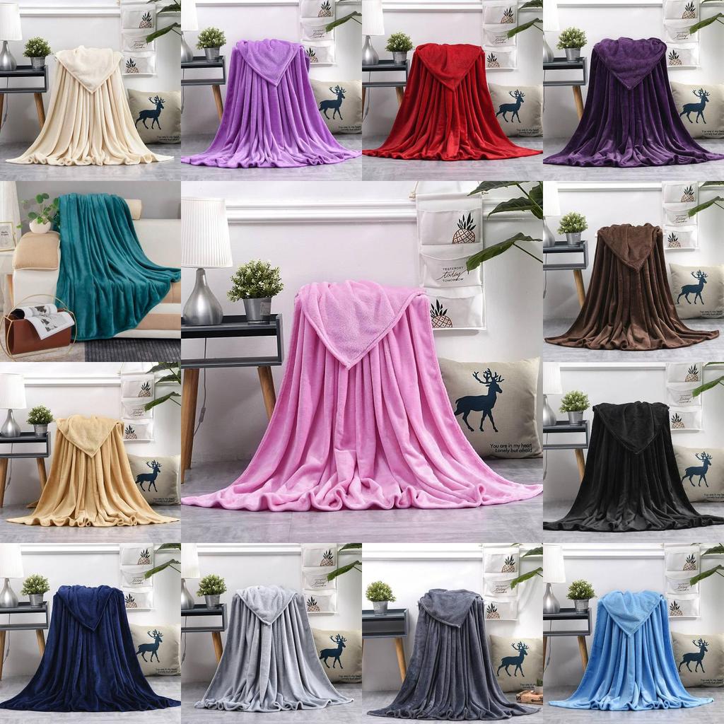 Simple Oversized Solid Color Soft Plush Blanket For Napping Sofa And Use Bedroom
