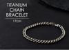 Phiten Titanium Chain Bracelet, Medium, 17cm, Made with Pure Titanium, Silver, Accessory, Curb Chain, Length 17-21cm, Men's and Women's