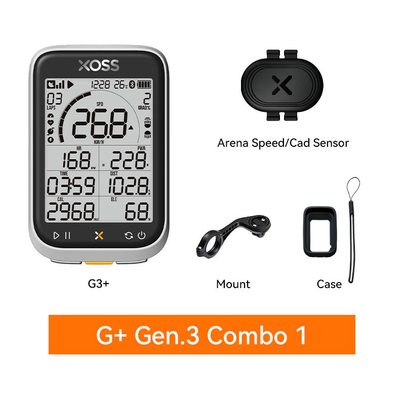 XOSS G3/G3+ GPS Bike Computer G/G+ Gen.3 Power Meter Cadence Speed Bicycle Odometer G3 Plus Waterproof Lights Connection Cycling