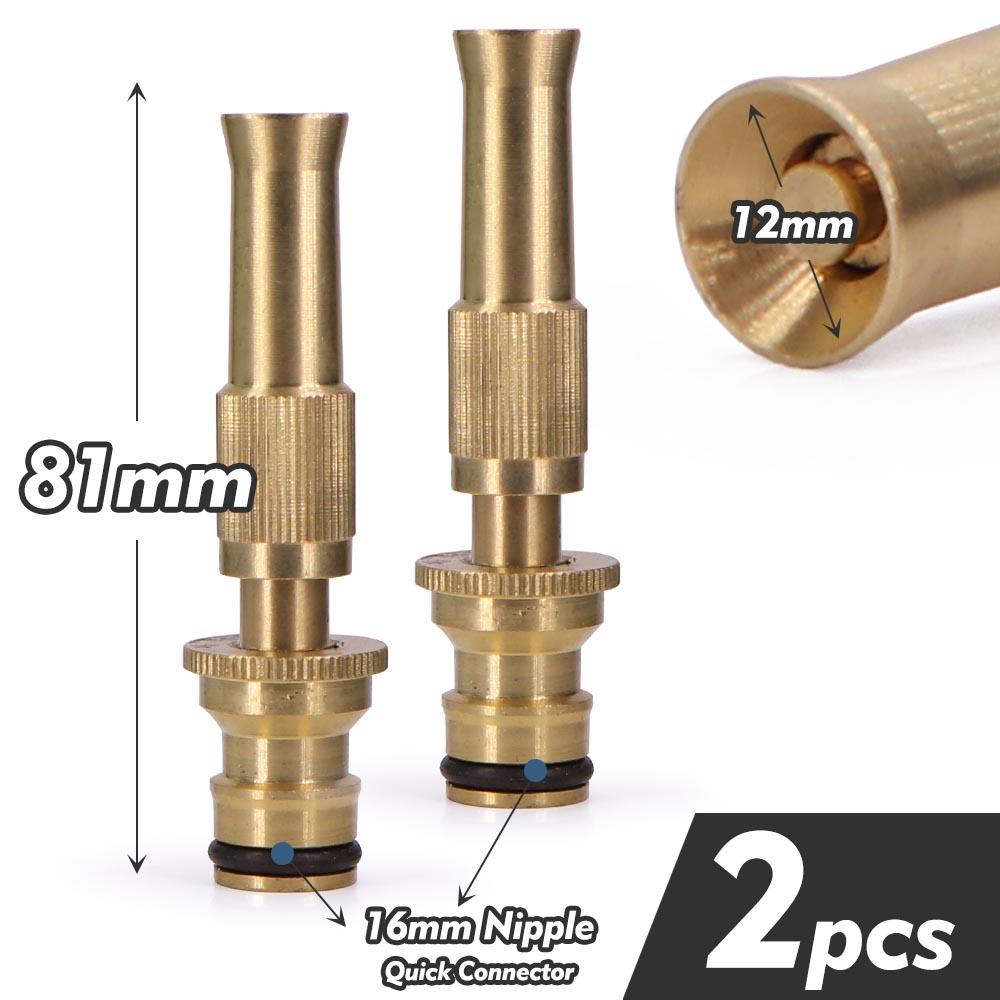 Adjustable Brass Nozzle Quick Connect High Pressure Water Gun for Car Washing Garden Irrigation Hose Connector Sprayer Sprinkler
