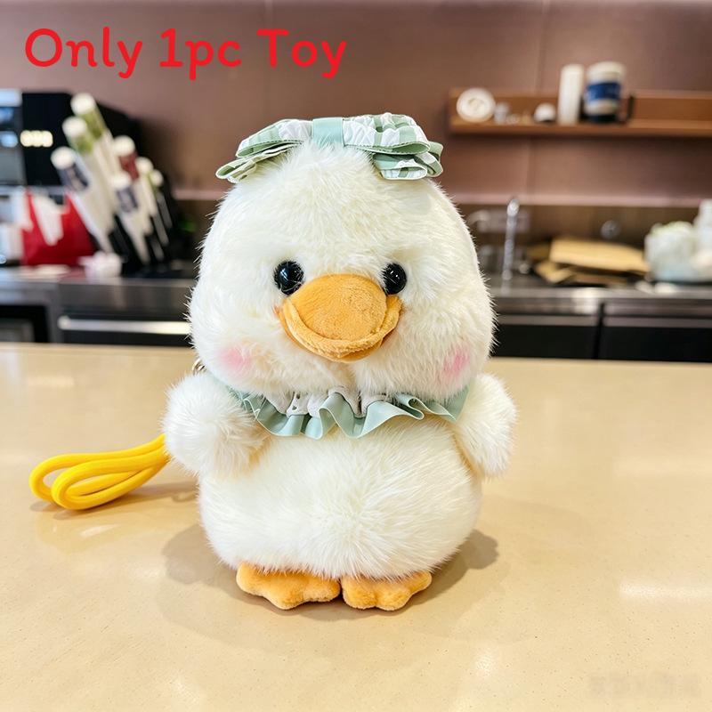 Duck Stuffed Animal With Summer Hat For Birthday Gift And Collection