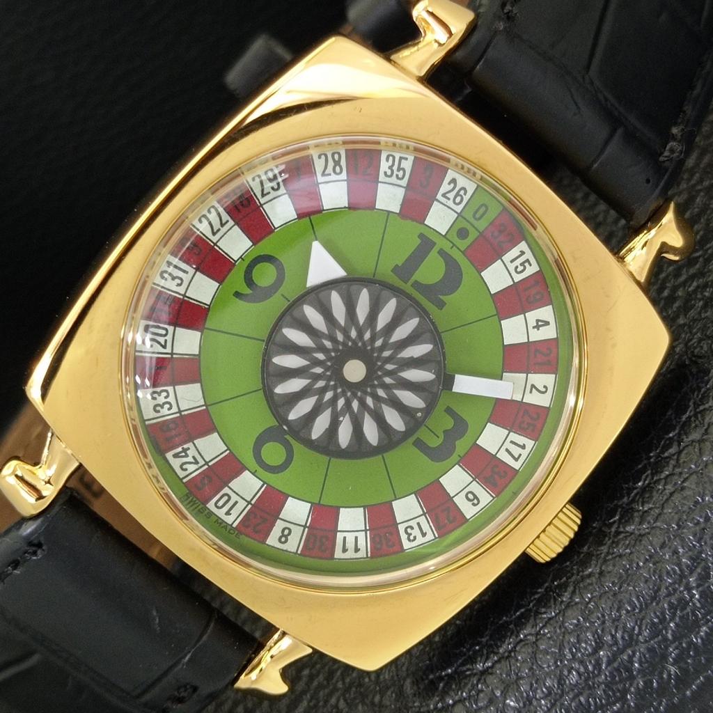 

ШВЕЙЦАРСКИЕ ВИНТАЖНЫЕ МУЖСКИЕ ЧАСЫ С РУЧНЫМ ЗАВОДОМ, ОТРЕСТАВРИРОВАННЫЕ, С ЗЕЛЕНЫМ ЦИФЕРБЛАТОМ-РУЛЕТКОЙ a701130-5 R205b-a701130