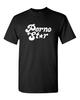 Retro Style T-shirt Novelty Design Groovy 70's P*rno Star White Text