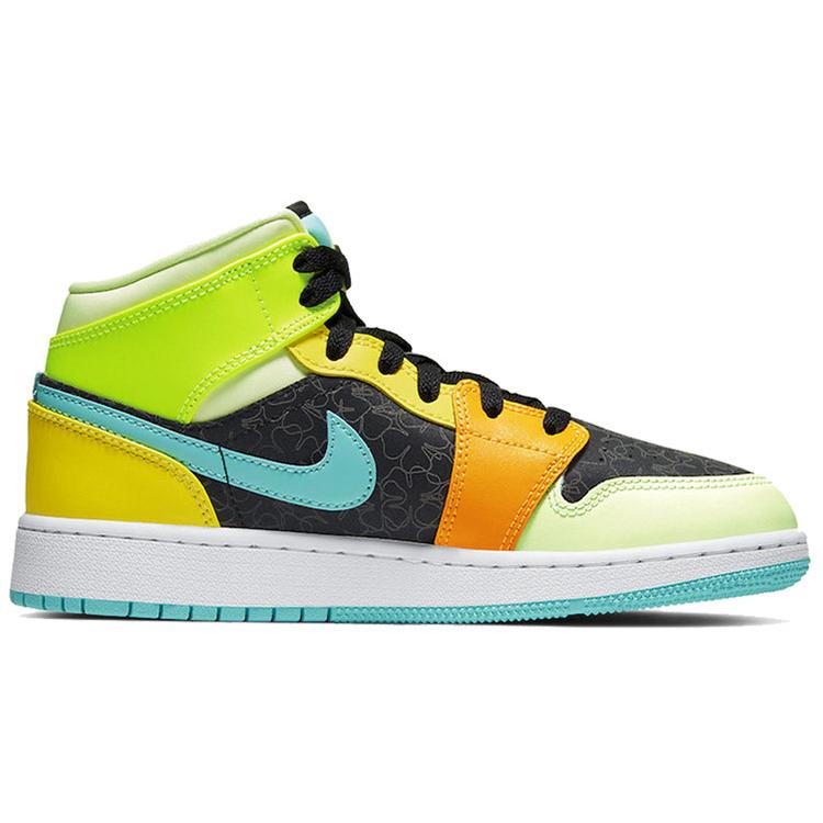 Jordan 1 Mid SE Aurora Green GS BQ6931-037