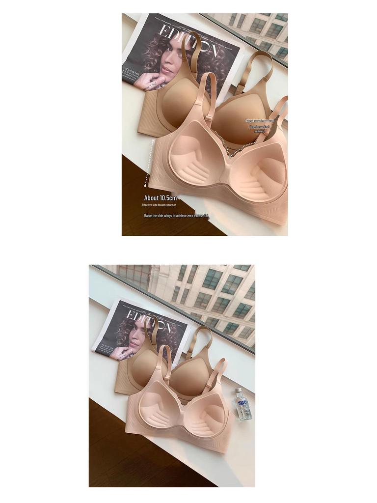 Nude Lift Nahtloser Push-Up-BH für Damen - Weich, Bügellos, Handflächen-Cup, Kleine Brustvergrößerung, Seitenstütze