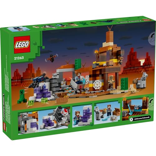 LEGO Minecraft Wilderness Abandoned Mine Toy Present Birthday Block Christmas Boys Girls Children 8 Years Old 9 Years Old 10 Years Old Elementary Scho