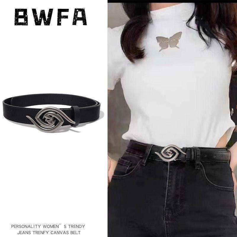 Fashionable 2024 New Design Womens Pu Belt For Stylish Denim Outfits Black Color